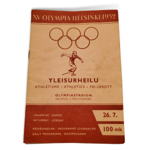 1952 Helsinki Program - Athletics - Bob Mathias Decathlon Gold