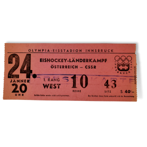 1964 Innsbruck Winter Olympics Ticket - Hockey
