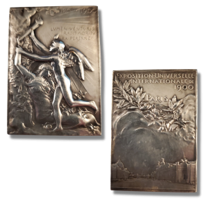 1900 Paris Exposition Medal o. roty - paris exposition universelle international silver bronze 1900