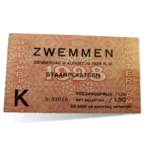 1928 Amsterdam Olympics Swimming Ticket