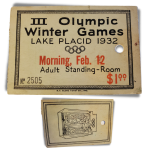 1932 Lake Placid Olympics Ticket Morning Feb 12 - Normal Hill, Individual, Men - 3 Norwegian winners