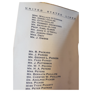 SS Manhattan American Olympic Team Program For Athletes Going To Berlin Olympics - Jesse Owens SS Manhattan American Olympic Team Program For Athletes Going To Berlin Olympics - Jesse Owens