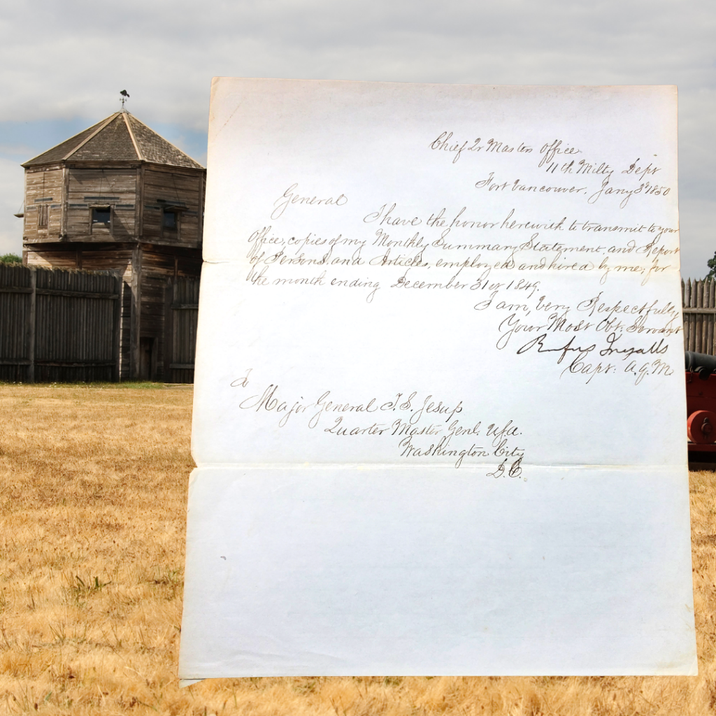 Rufas Ingalls - Fort Vancouver Letter
